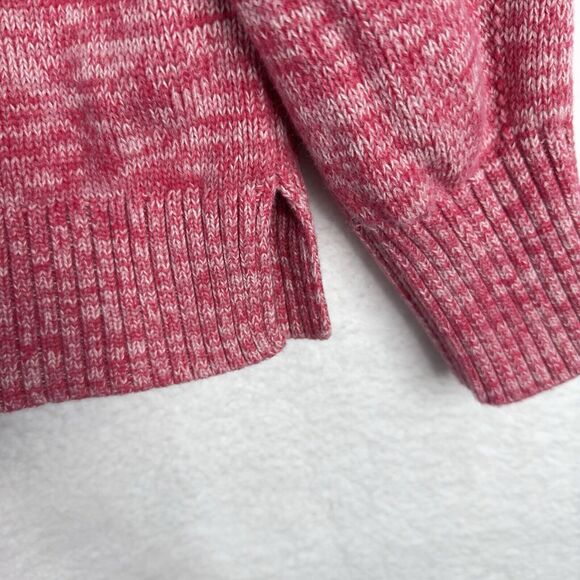 Gap Pink Marled Knit V-Neck Sweater XL Cotton - Picture 4 of 13